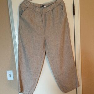 Quince Light Tan Linen Trousers